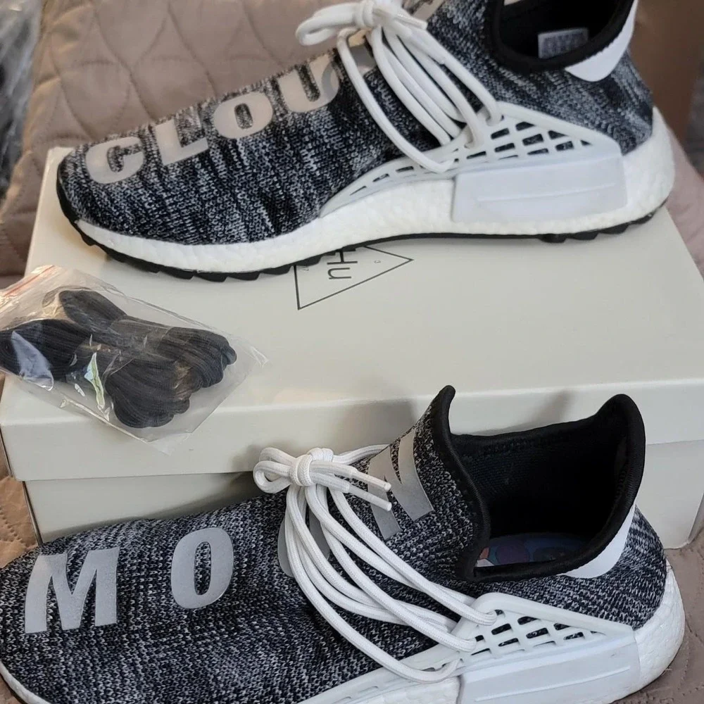 Pharrell Williams Adidas cloud and moon‎ , black and white trainer sneakers